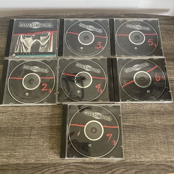 Phantasmagoria 1995 Vintage PC CD-ROM Computer Game SIERRA 7-Discs Windows - Picture 2 of 5